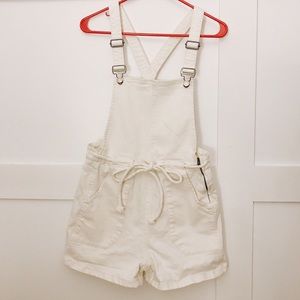 Madewell high waisted tie overalls